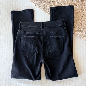 MOTHER Insider Crop Not Guilty Black Jeans